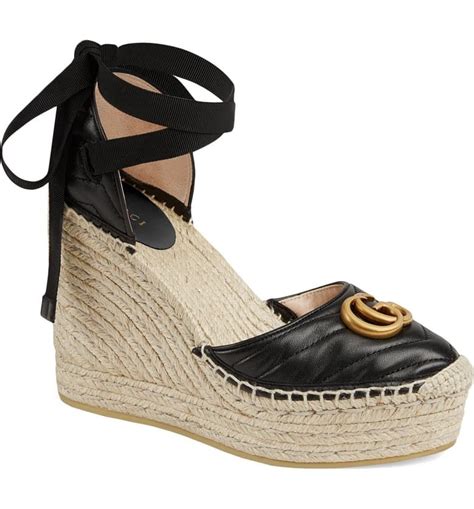 gucci platform espadrille|Gucci platform wedge ankle boots.